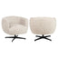 Lounge chair Estelle sand chevron swivel