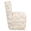 Dining chair Lorain beige graffic on wheels