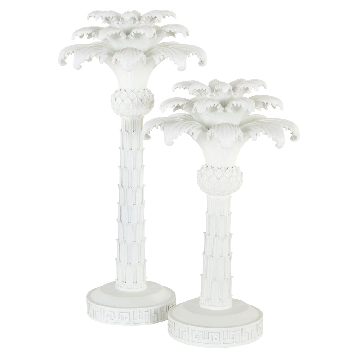 Candle holder Palma white large