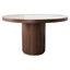 Dining table Willox brown 130Ø including glass