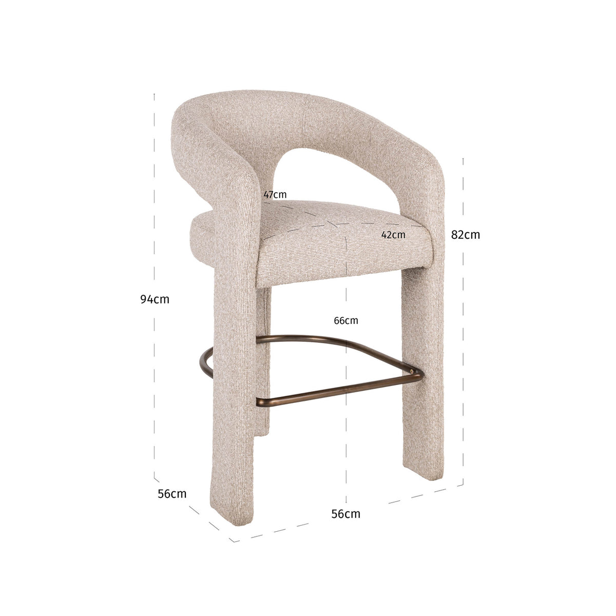 Counter stool Belle biscotti