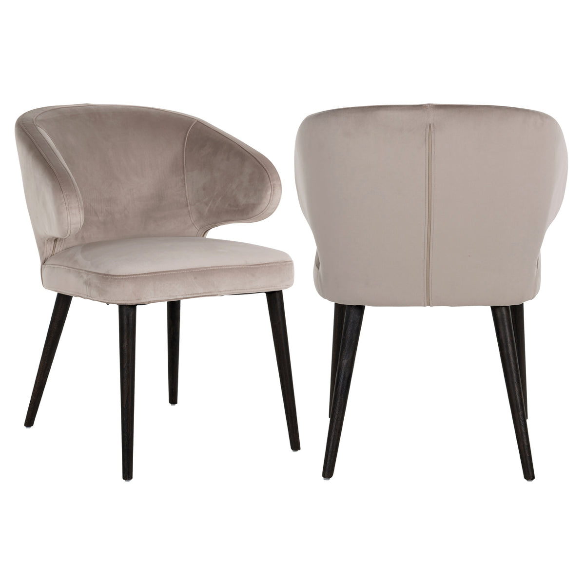 Dining chair Indigo khaki velvet