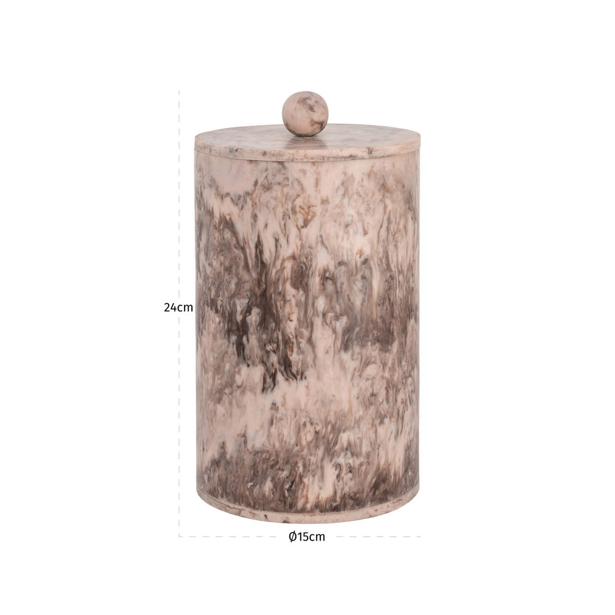 Storage box Rosaline chocolat brown storage jar small