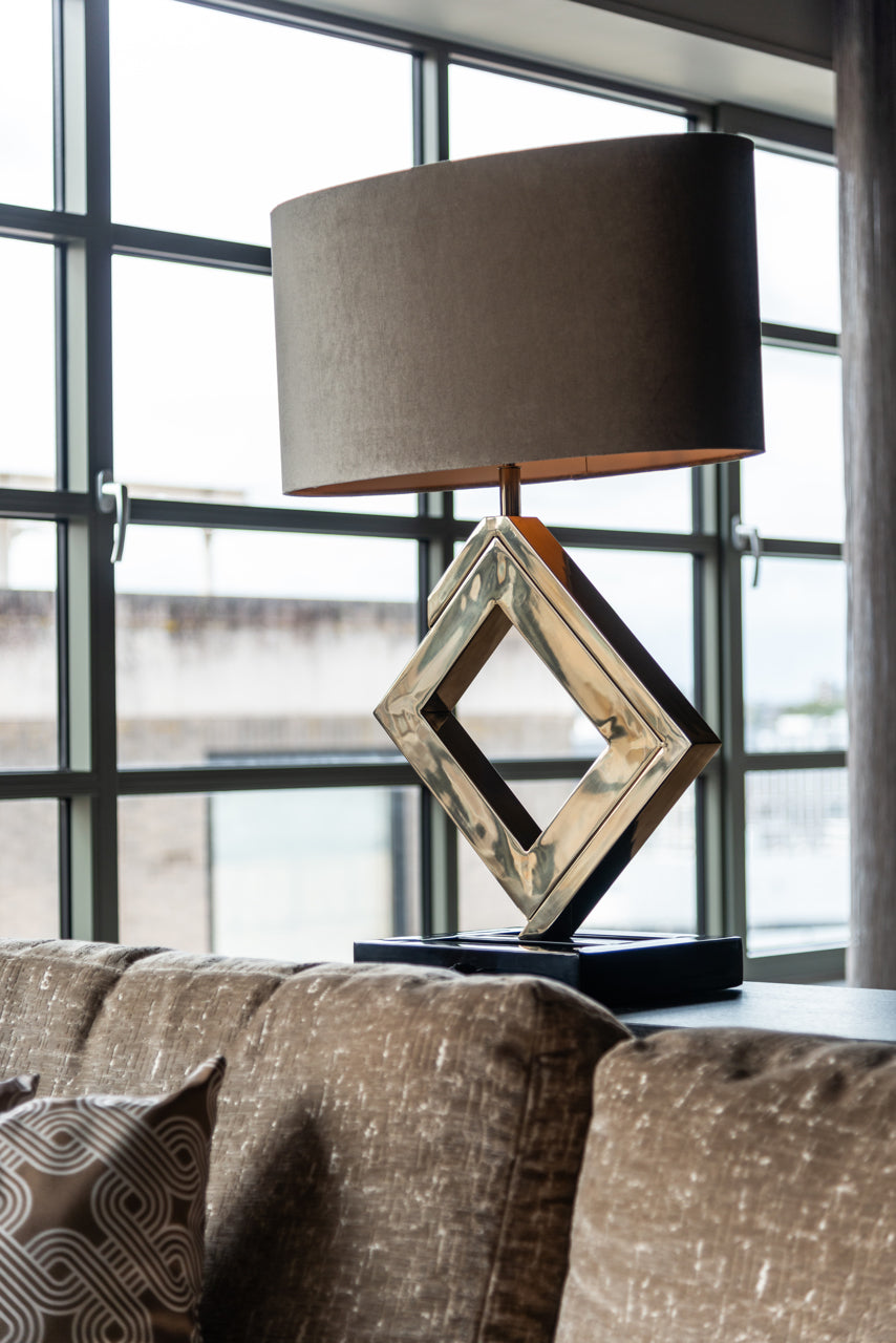 Lampshade Addy gold oval