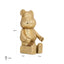 Decorative object Bear gold sitting