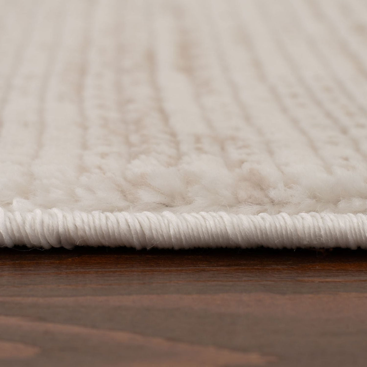 Carmel Cream-Beige Striped Rug | 6010
