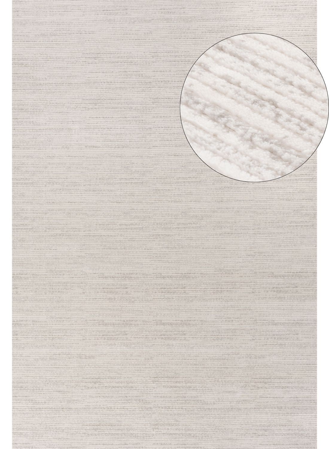 Carmel Cream-Grey Striped Rug | 6010