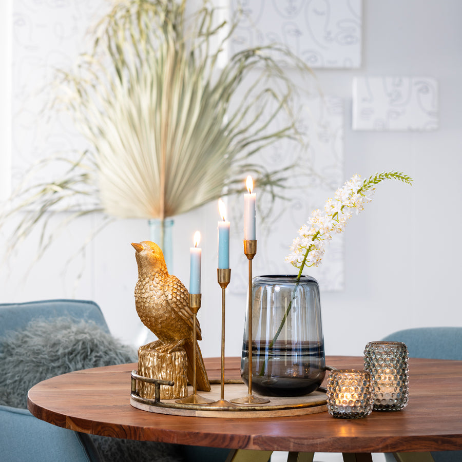 Candle stick 7,5x20,5 cm SERLA gold