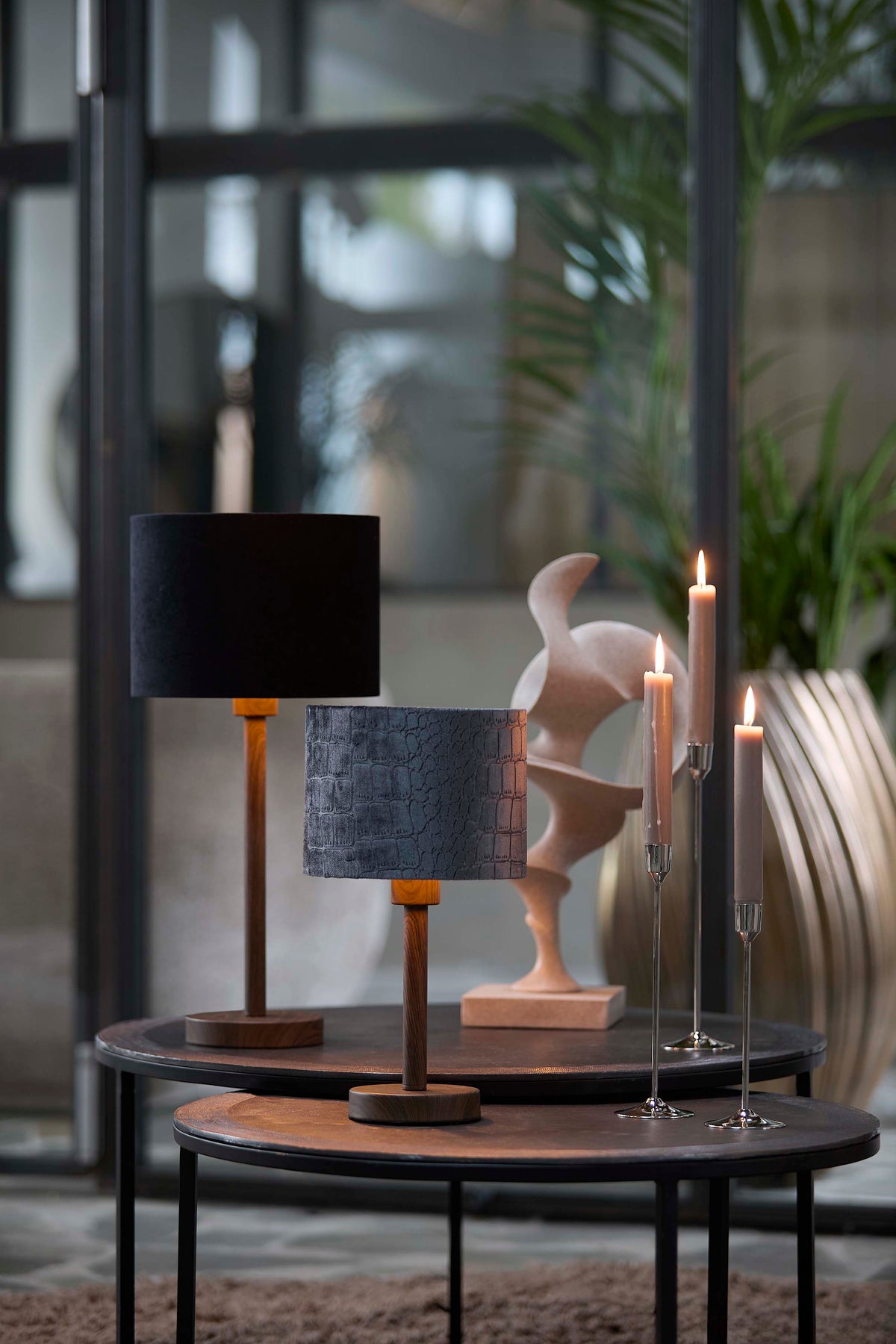 Candle stick 7,5x25,5 cm SERLA nickel