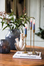 Candle stick 7,5x25,5 cm SERLA gold