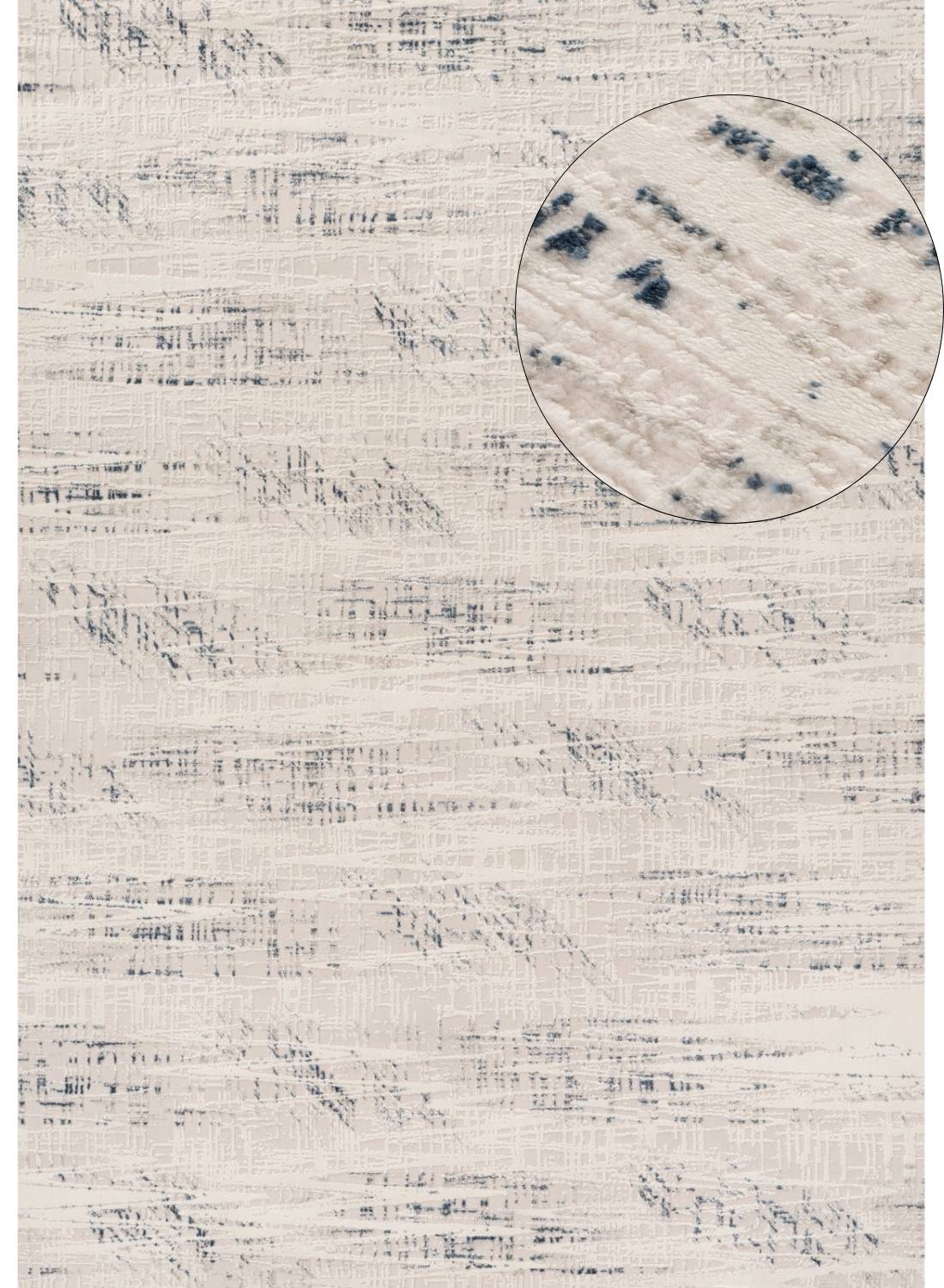 Carmel Cream-Blue Abstract Rug | 6030
