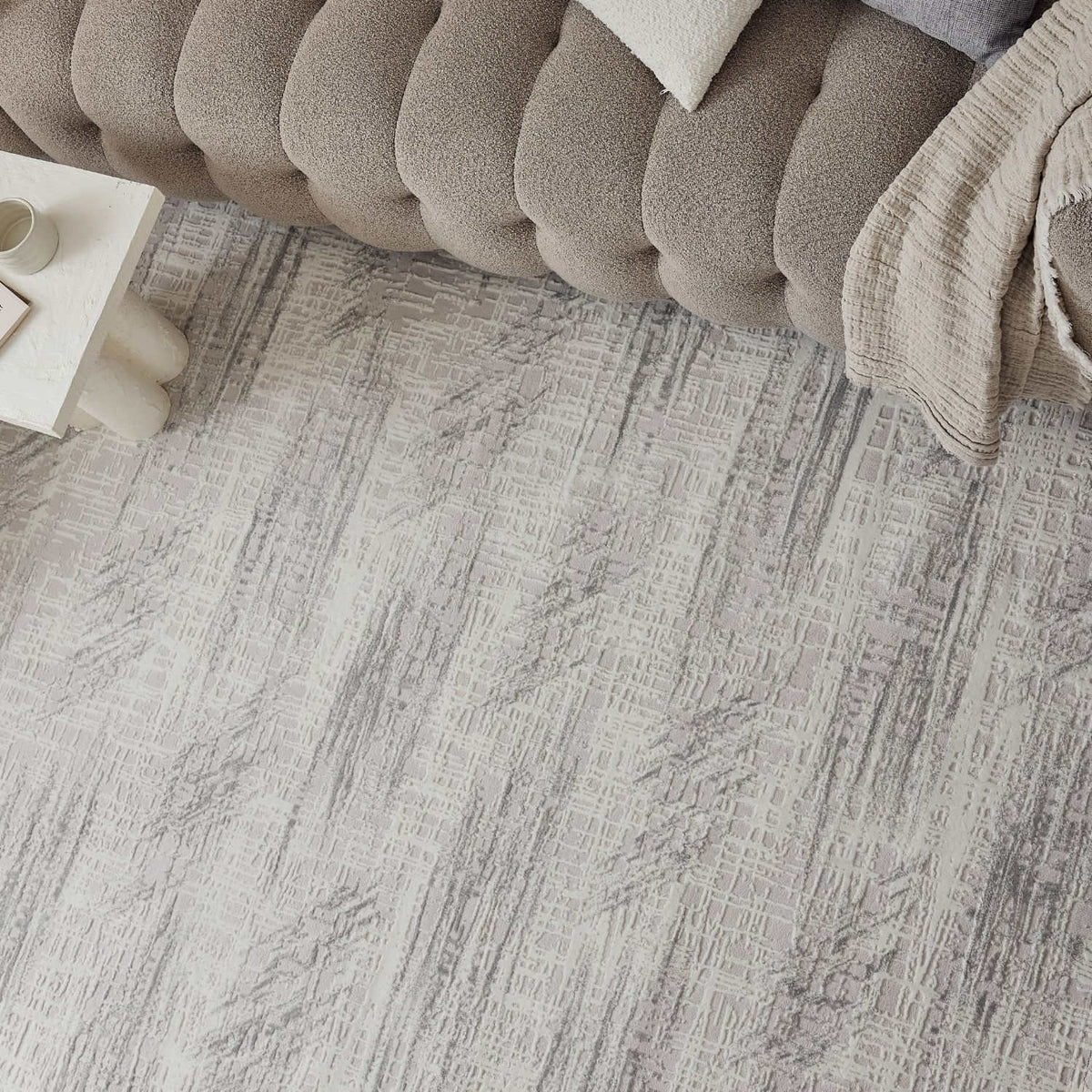Carmel Cream-Grey Abstract Rug | 6030