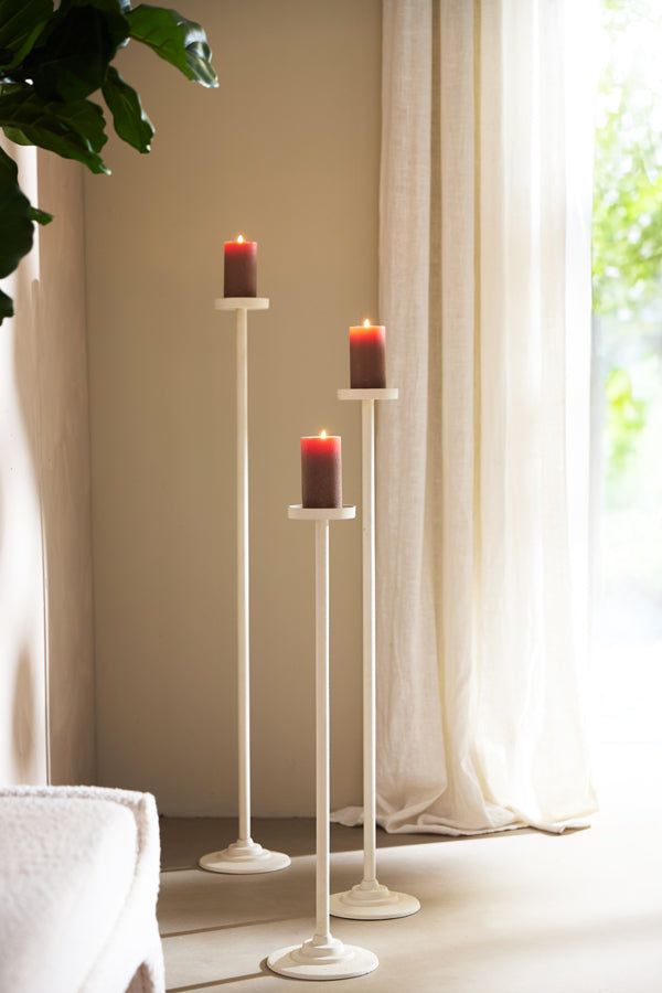 Candle holder 20x100 cm ZIYA cream