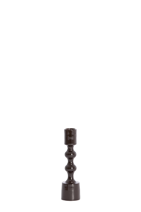 Candle stick 4,5x16 cm BABIMO shiny dark brown
