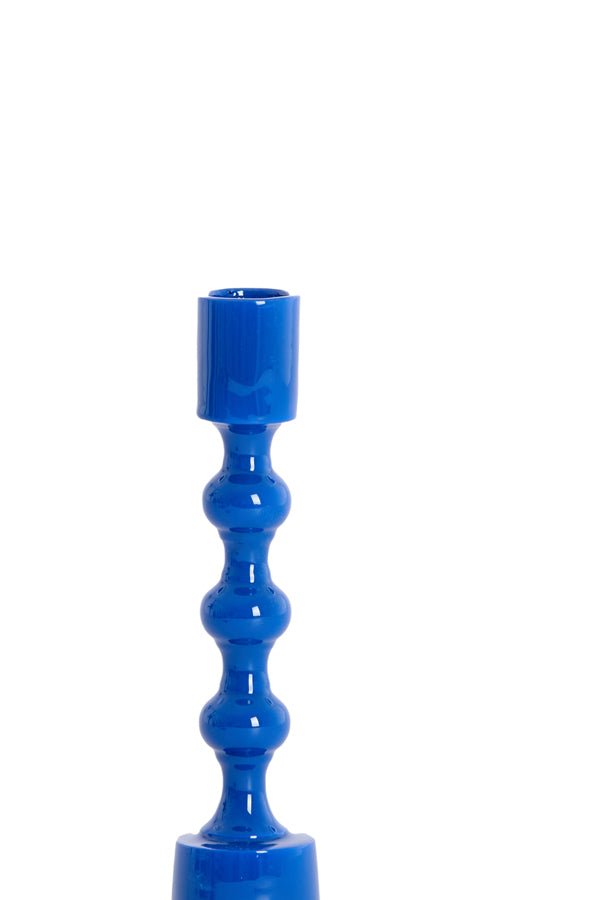 Candle stick 4,5x20 cm BABIMO shiny blue