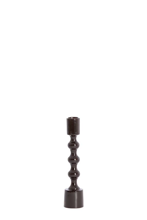 Candle stick 4,5x20 cm BABIMO shiny dark brown