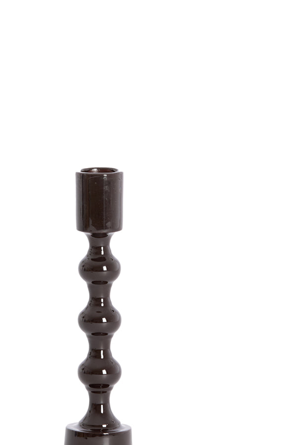 Candle stick 4,5x20 cm BABIMO shiny dark brown