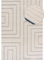 Carmel Cream-Blue Geometric Rug | 6040