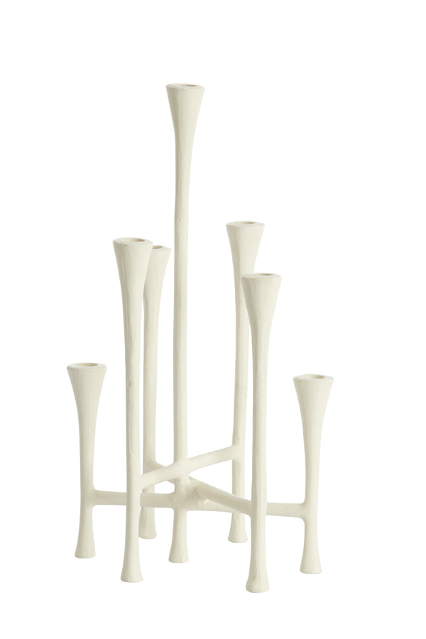 Candle stick 7L 26x23x45 cm OLIVIER cream