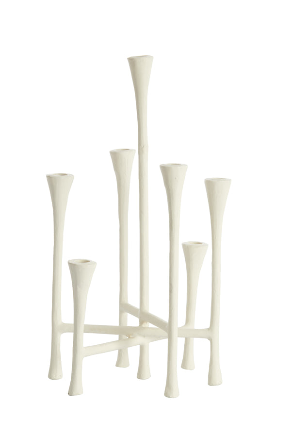 Candle stick 7L 26x23x45 cm OLIVIER cream