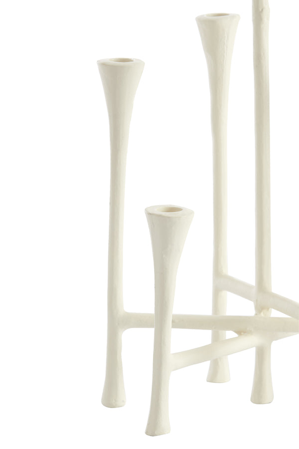 Candle stick 7L 26x23x45 cm OLIVIER cream