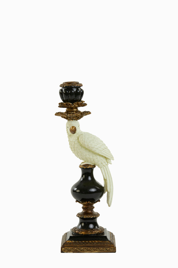 Candle stick 11x10x30 cm NYASA antique bronze-black-cream