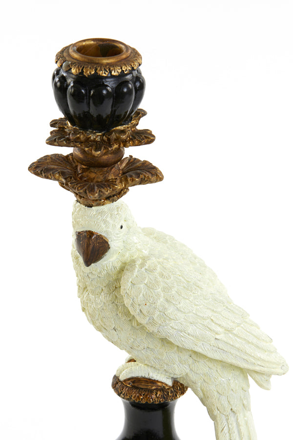 Candle stick 13x12x37,5 cm NYASA antique bronze-black-cream