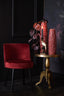 Candle stick 13x12x37,5 cm NYASA antique bronze-black-cream