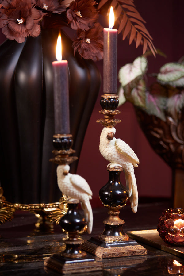 Candle stick 13x12x37,5 cm NYASA antique bronze-black-cream