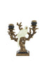 Candle stick 2L 23x10x26 cm NYASA antique bronze-black-cream
