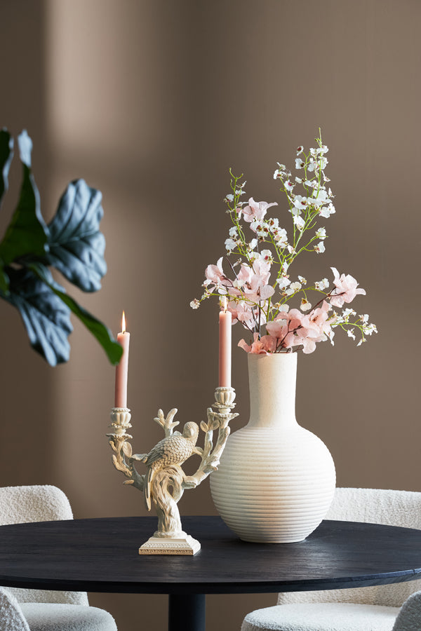 Candle stick 2L 29x12x35,5 cm NYASA cream