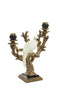 Candle stick 2L 29x12x35,5 cm NYASA antiq bronze-black-cream
