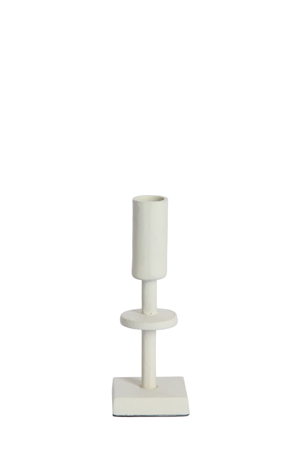 Candle stick 6x6x17 cm KABIRA cream