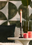 Candle stick 6x6x23 cm KABIRA matt black