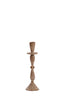 Candle stick 7x24,5 cm CASANDRA antique brown-grey