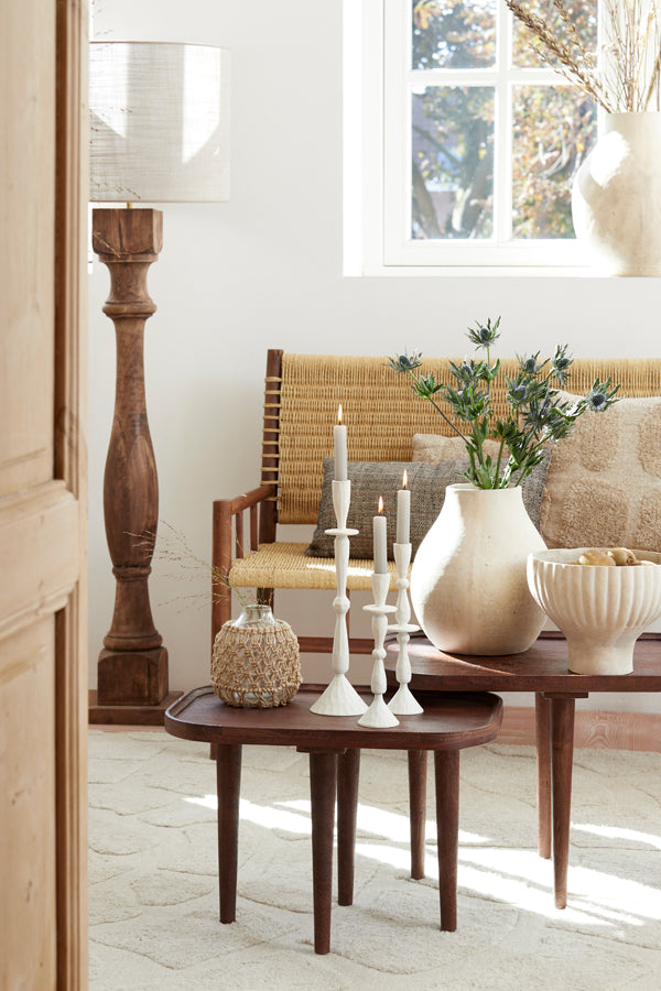 Candle stick 7x28,5 cm CASANDRA cream