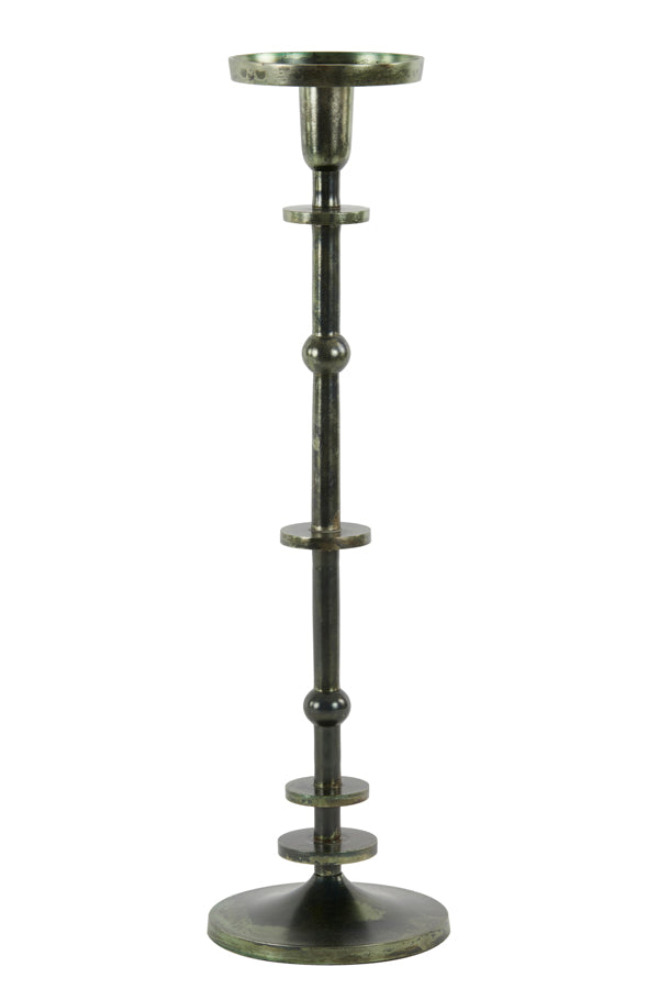 Candle holder 14,5x52 cm YAIRA nickel green antique