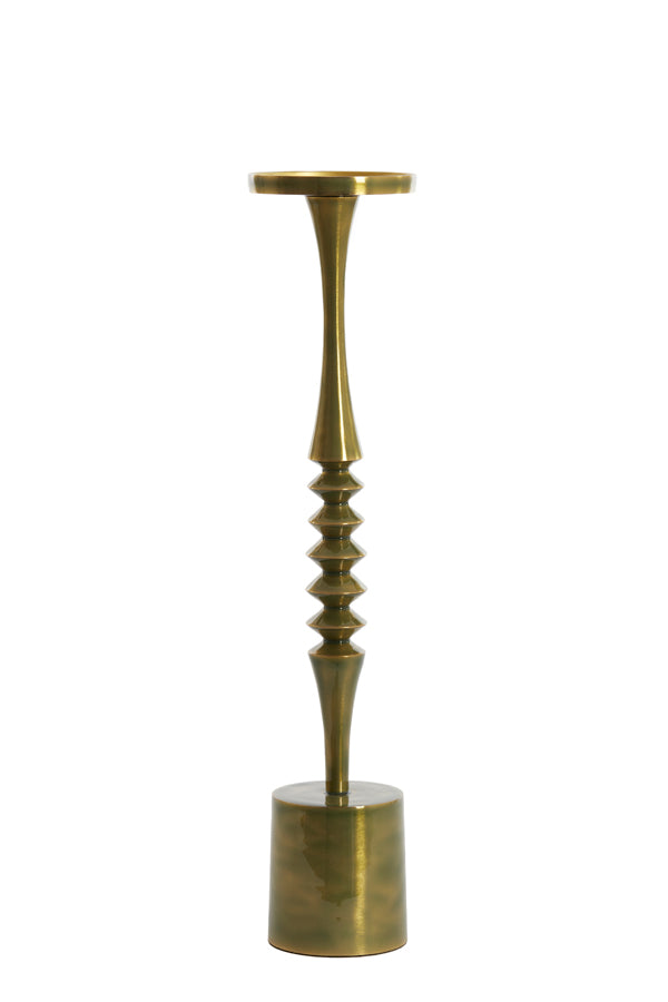 Candle holder 11x51 cm MISTRY shiny green gold