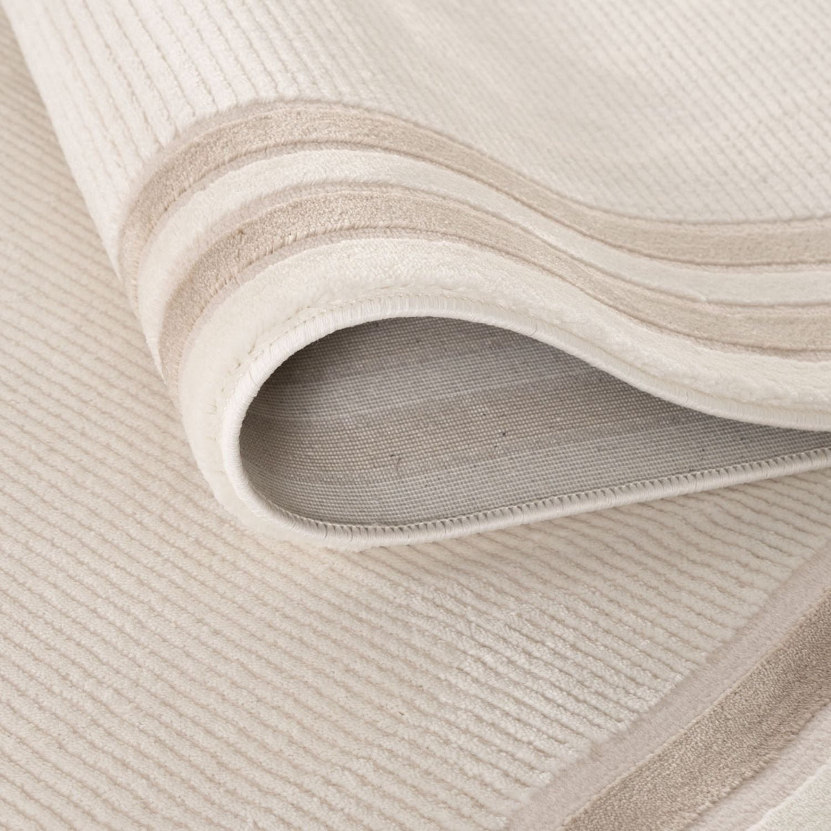 Carmel Cream-Beige Bordered Rug | 6060