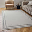 Carmel Cream-Grey Bordered Rug | 6060