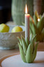 Candle stick 13x16 cm CACTUS ceramics light green