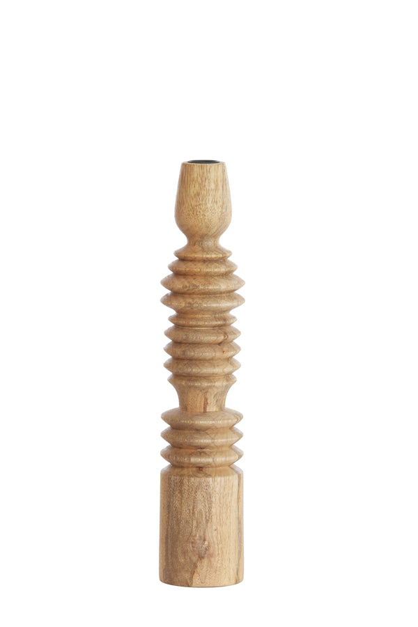 Candle stick 7,5x36 cm AFIFE wood natural