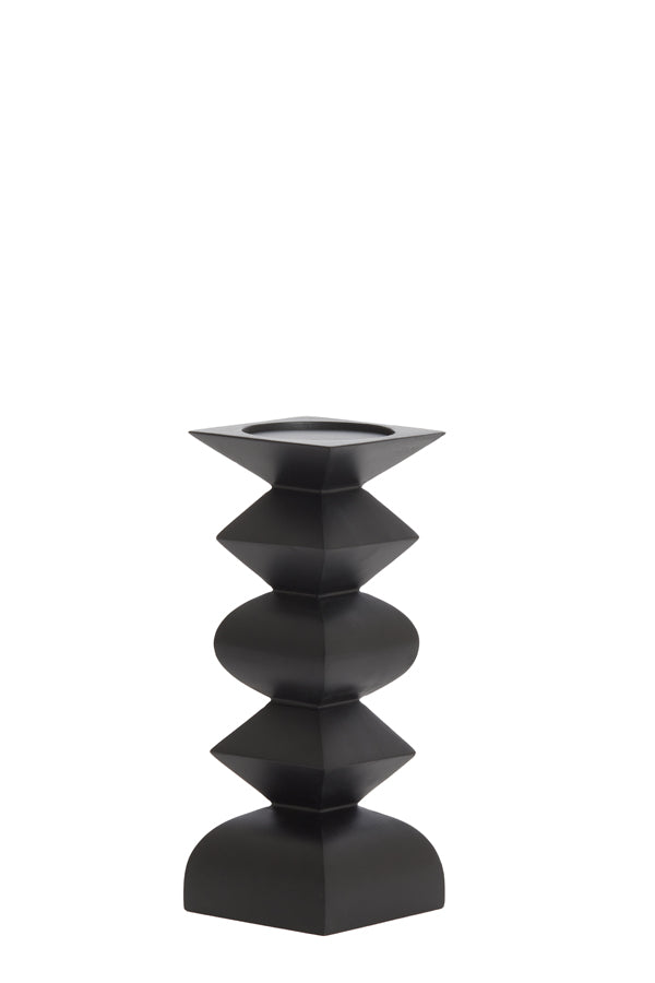 Candle holder 10,5x26 cm ALVERCA wood matt black