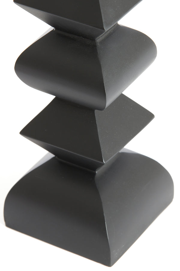 Candle holder 10,5x26 cm ALVERCA wood matt black