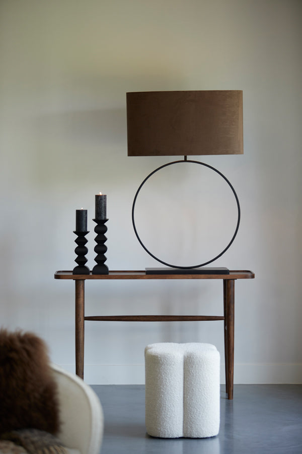 Candle holder 10,5x26 cm ALVERCA wood matt black