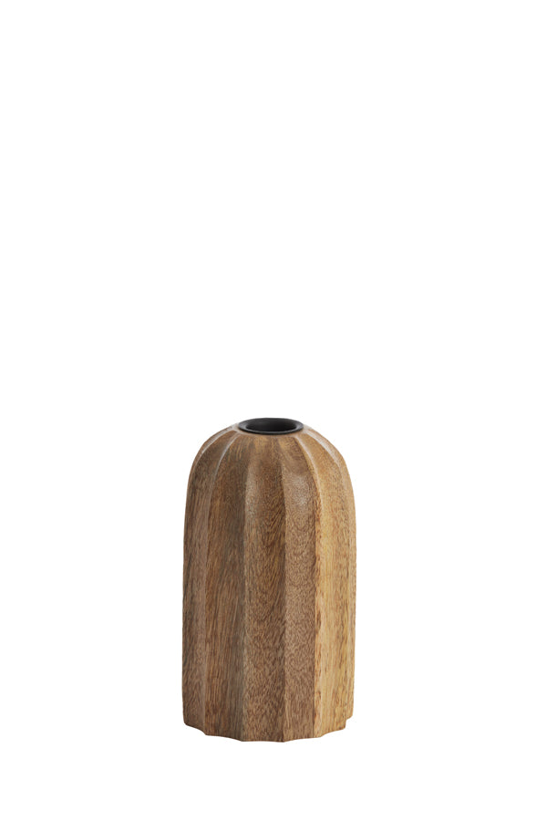 Candle stick 7,5x13 cm OFIR wood natural