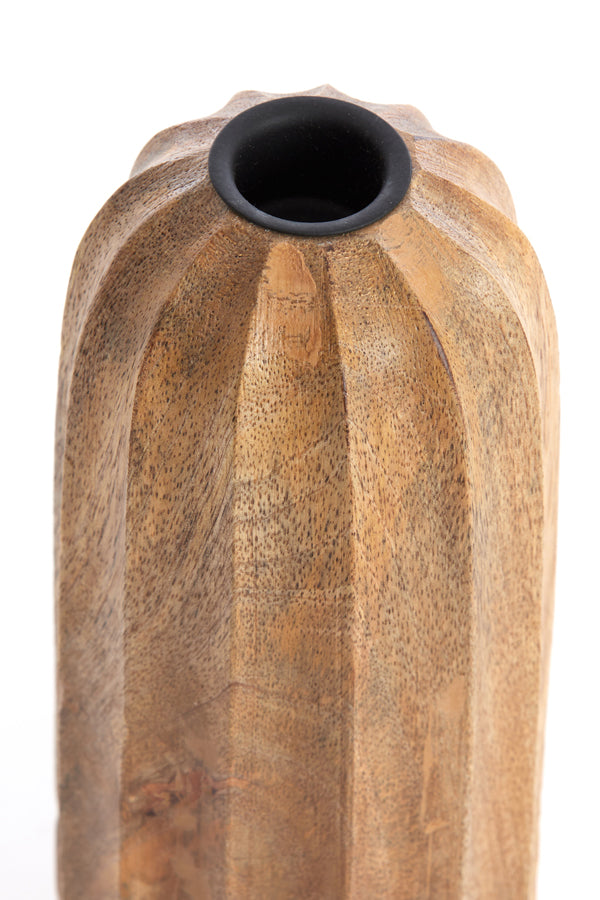Candle stick 7,5x13 cm OFIR wood natural
