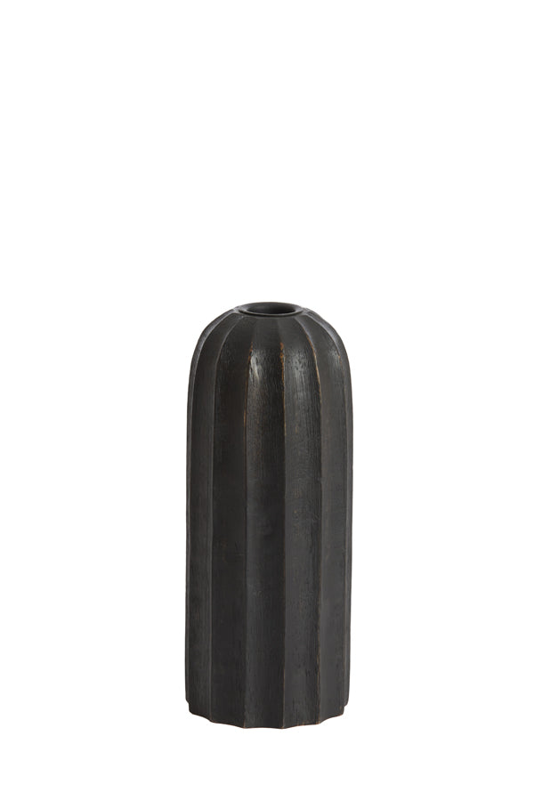 Candle stick 7,5x18,5 cm OFIR wood dark brown