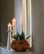 Candle holder 12,5x12x37 cm OTA sand+light brown spotted