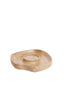 Candle holder 24,5x24,5x4 cm LAGAO wood natural